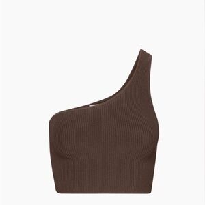 Aritzia Babaton Sculpt Knit One-Shoulder Top